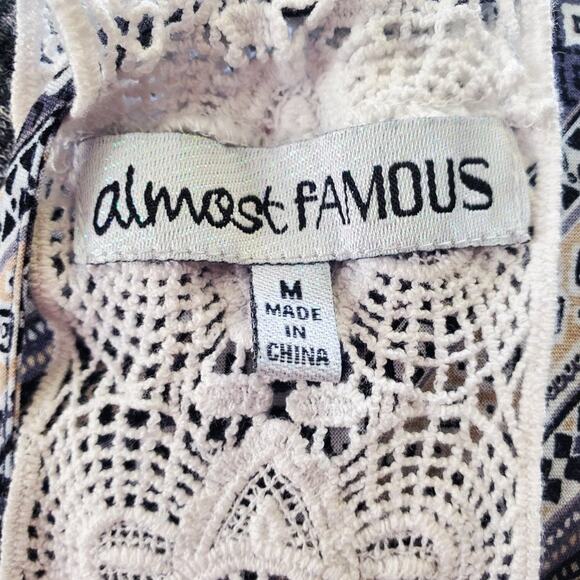 Almost Famous Spaghetti Strap Crochet T-Back Dress M - Picture 6 of 8
